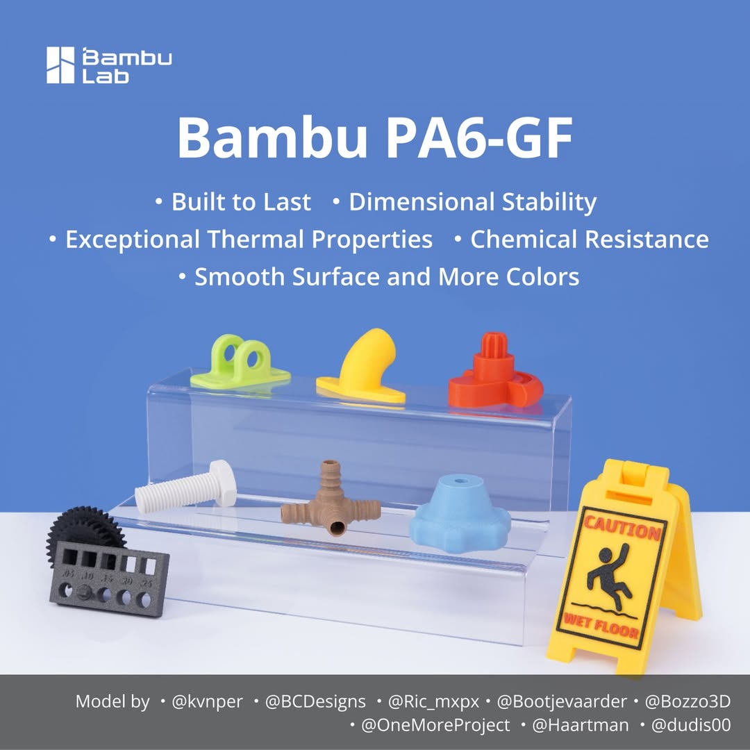 3D Printing Glass - PA6-GF dla filamentu Bambu Lab do