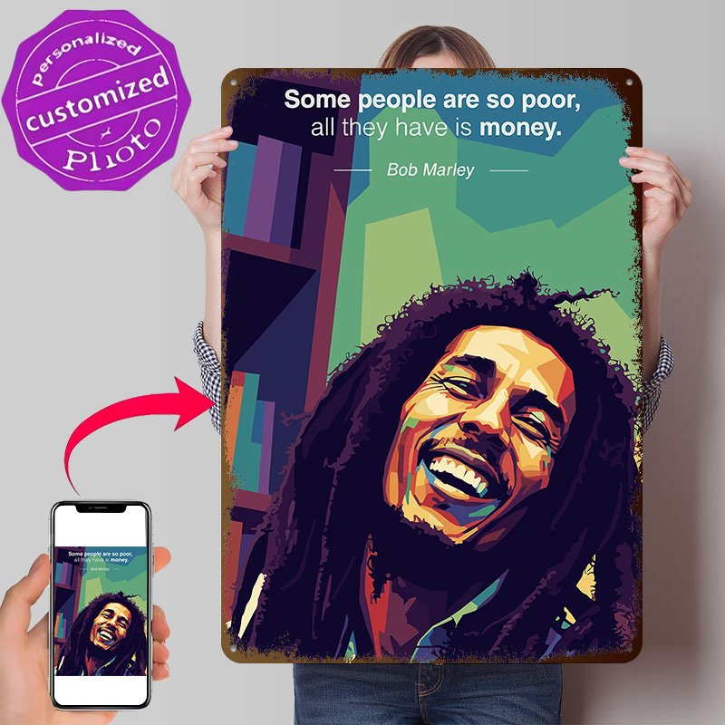 3D Printing Quotes - Cytat Boba Marleya Pop Art Tekstura