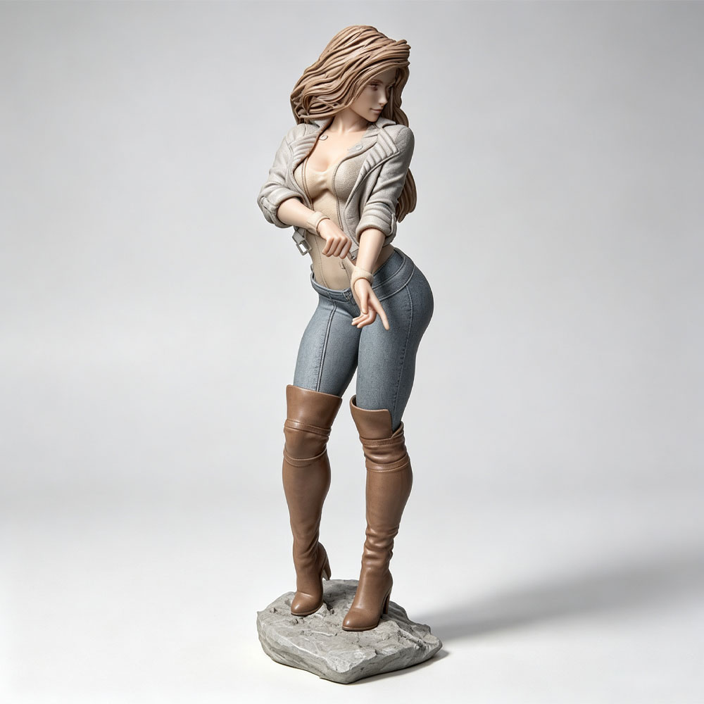 3D Printing And Additive Manufacturing - 1/24 Realistyczna, modna figurka damy, miniaturowy